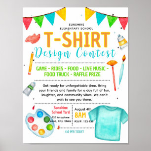 Bearbeitbares T-Shirt-Wettbewerb-Fundraiser-Plakat Poster