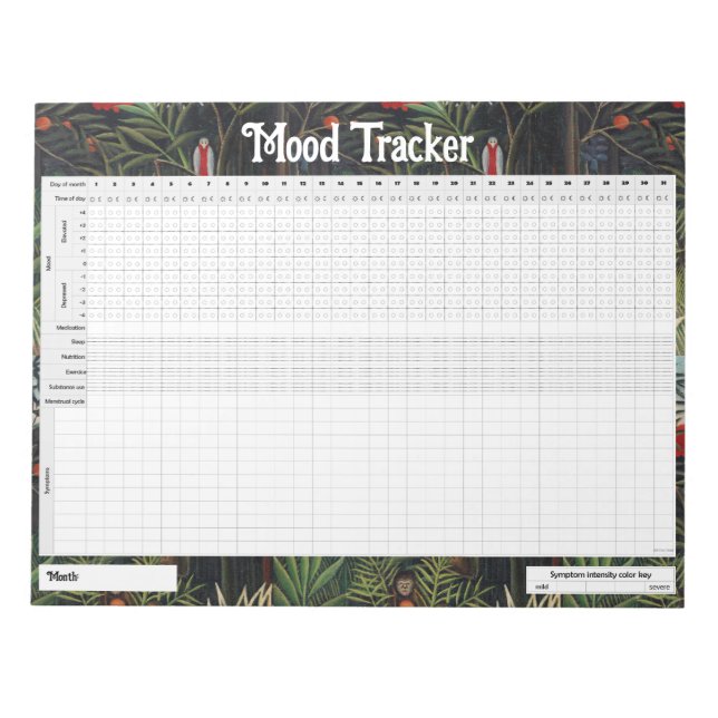Bearbeiten des Mood Tracker Journal Editor Editor Notizblock (Vorderseite)