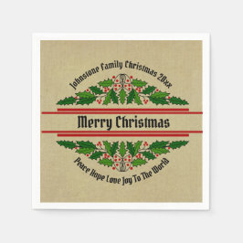 Bearbeiten des Namens Text passend Weihnachten 20x Serviette