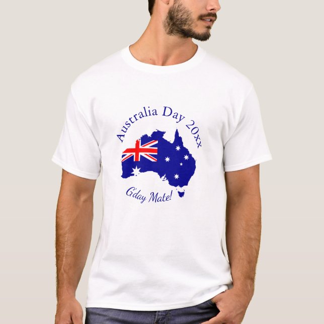 Bearbeiten des Textjahres zum Australientag T-Shirt (Vorderseite)