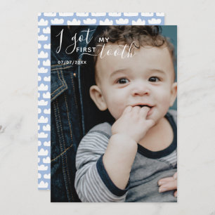 Bearbeiten Ich habe meine erste Zahnkarte got Feiertagskarte