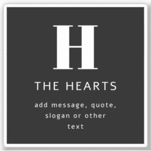 Bearbeiten moderner Name und Meldung für Monogramm Aufkleber