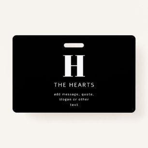 Bearbeiten moderner Name und Meldung für Monogramm Ausweis