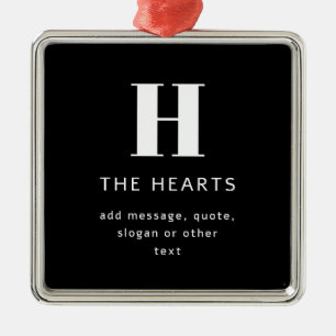 Bearbeiten moderner Name und Meldung für Monogramm Ornament Aus Metall