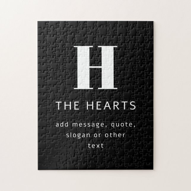 Bearbeiten moderner Name und Meldung für Monogramm Puzzle (Vertikal)