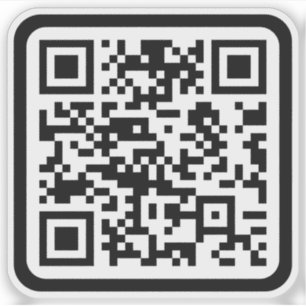 Bearbeiten moderner QR-Code   Schwarz-weiß oder fa Aufkleber