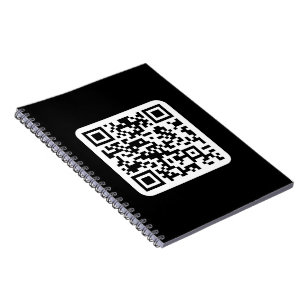 Bearbeiten moderner QR-Code   Schwarz-weiß oder fa Notizblock