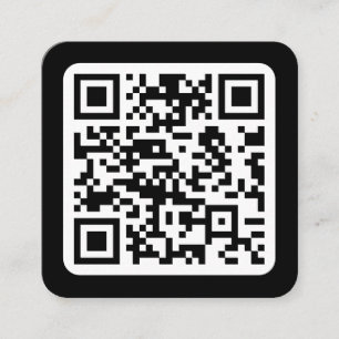 Bearbeiten moderner QR-Code   Schwarz-weiß oder fa Quadratische Visitenkarte