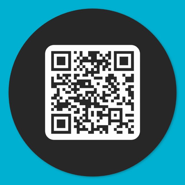Bearbeiten moderner QR-Code | Schwarz-weiß oder fa Runder Aufkleber (Von Creator hochgeladen)