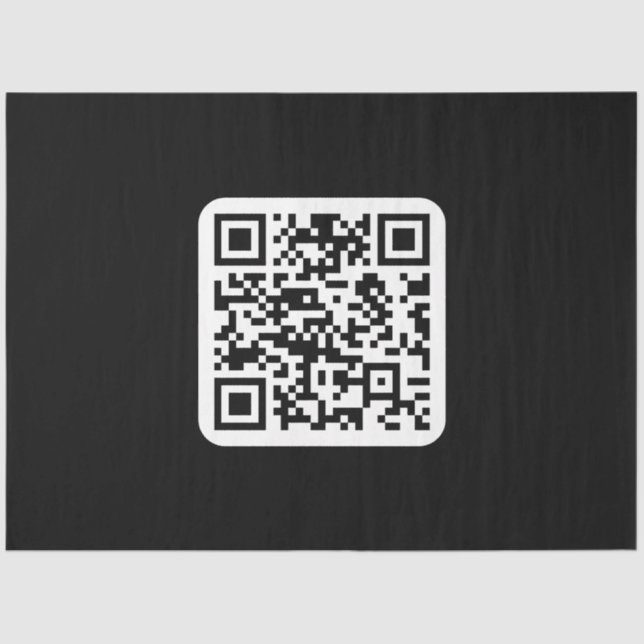 Bearbeiten moderner QR-Code | Schwarz-weiß oder fa Seidenpapier (Vorderseite)