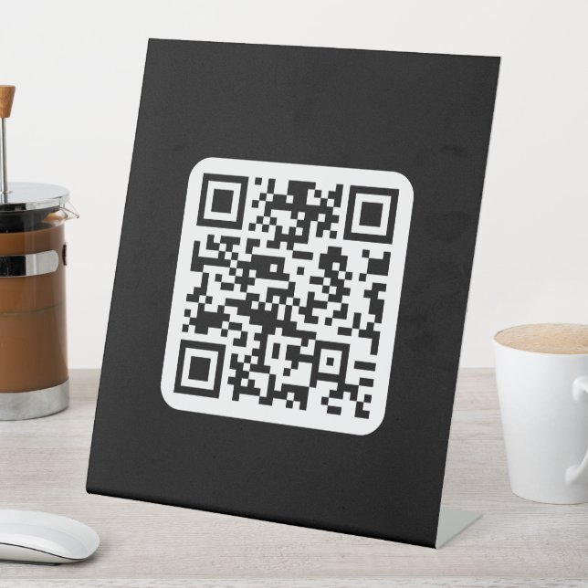 Bearbeiten moderner QR-Code | Schwarz-weiß oder fa Sockelschild (In Situ)