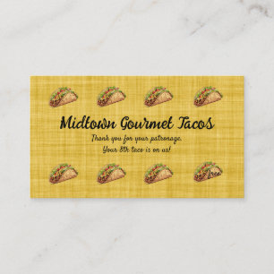 Bearbeiten Sie die Taco Shop Loyalty Rewards-Karte Treuekarte
