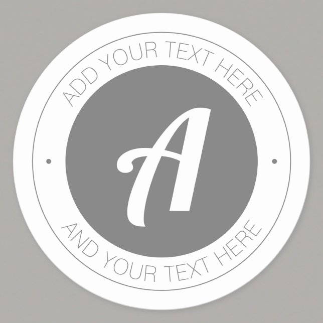 Bearbeiten Sie Monogramm oder fügen Sie Ihr eigene Runder Aufkleber (Von Creator hochgeladen)