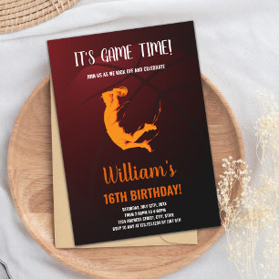 Bearbeiten von Boys Sports Party Card mit Aktion Einladung