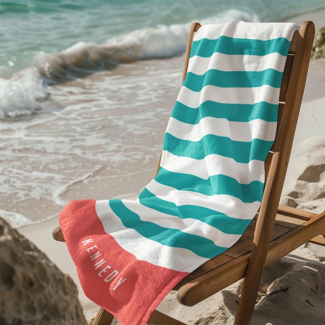 Bearbeiten von Farben mit weißen Streifen Name hin Strandtuch (Von Creator hochgeladen)