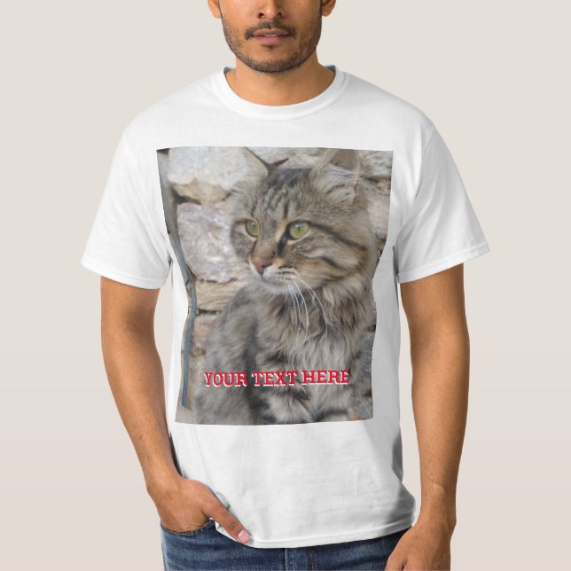 Bearbeiten von Fotos und Text hinzufügen T-Shirt (Vorderseite)