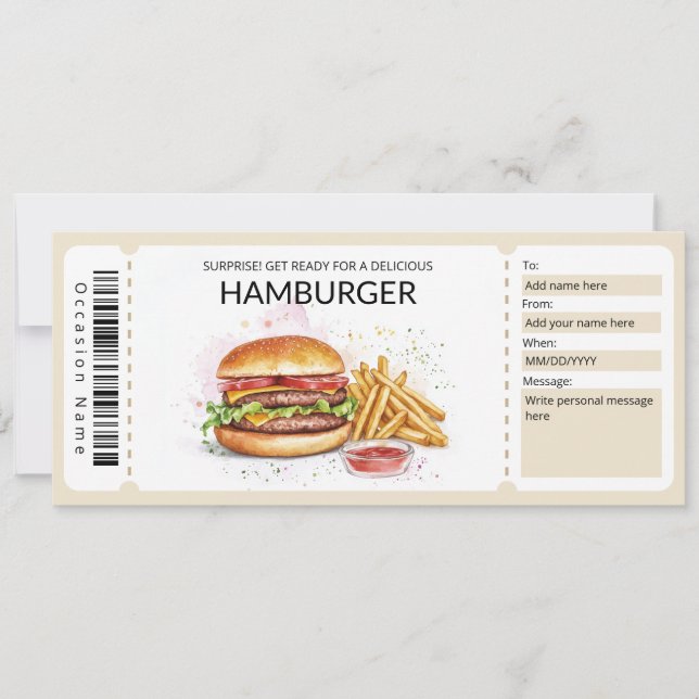Bearbeiten von Hamburger Geschenkgutscheinen Einladung (Vorderseite)