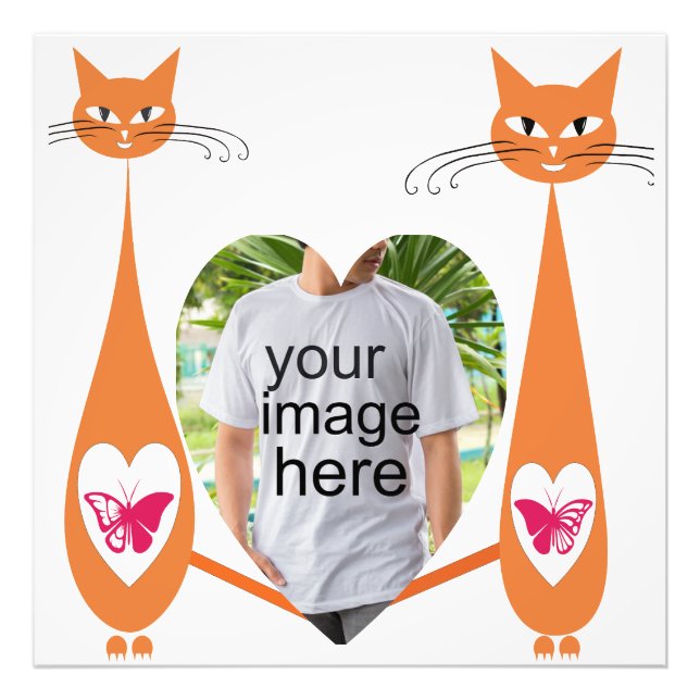 Bearbeiten von Liebe-Herz für Katzen - Benutzerdef Fotodruck (Vorne)