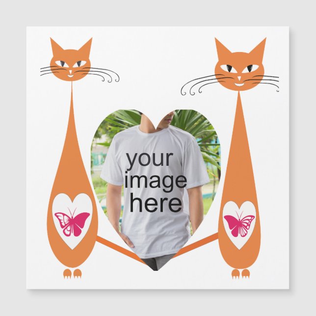 Bearbeiten von Liebe-Herz für Katzen - Benutzerdef Magnetkarte (Vorderseite)