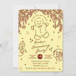 Bearbeiten von Party-Doodles durch bearbeitbare Fa Einladung