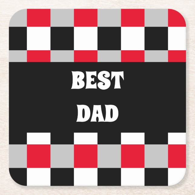 Bearbeiten von Prüfbrettmustern Rechteckiger Pappuntersetzer (Vorderseite)