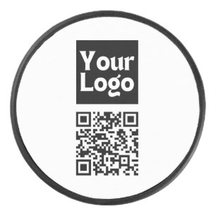Bearbeiten von QR-Code und Ihr Firmenlogo oder -Im Eishockey Puck