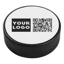 Bearbeiten von QR-Code und Ihr Firmenlogo oder -Im Eishockey Puck