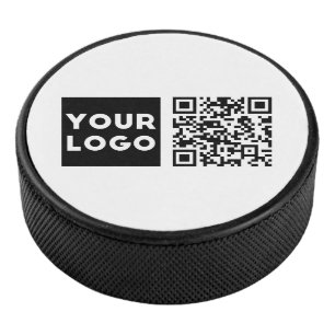 Bearbeiten von QR-Code und Ihr Firmenlogo oder -Im Eishockey Puck