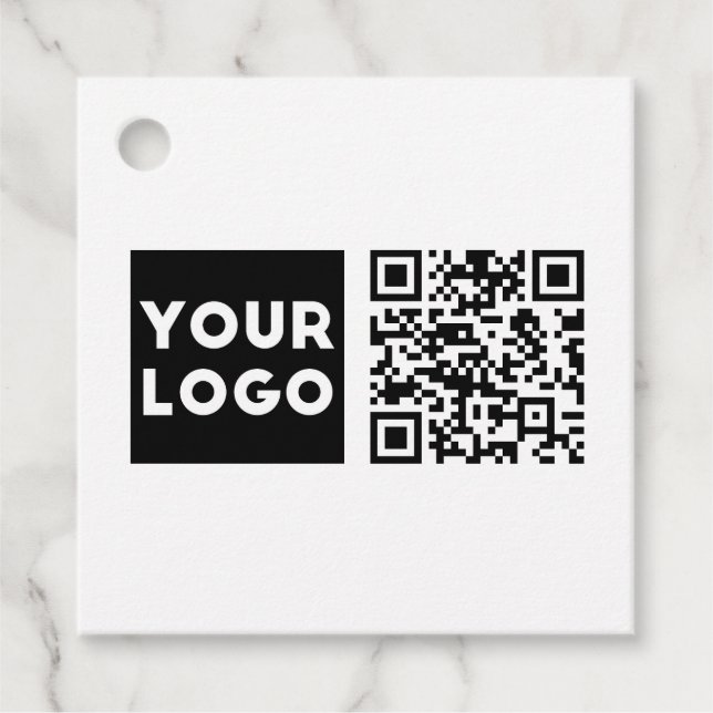 Bearbeiten von QR-Code und Ihr Firmenlogo oder -Im Geschenkanhänger (Vorderseite)