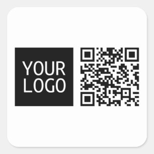 Bearbeiten von QR-Code und Ihr Firmenlogo oder -Im Quadratischer Aufkleber
