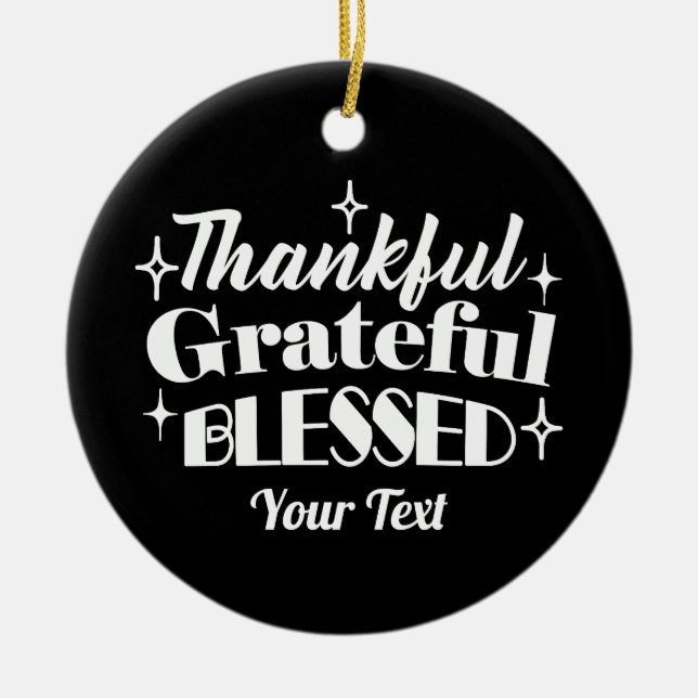 Bearbeiten von Sparkling-Erntedank-Quotierungen Keramik Ornament (Vorne)