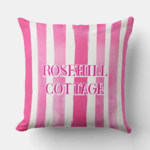Bearbeiten von Text mit Hot-Pink-Streifen Kissen