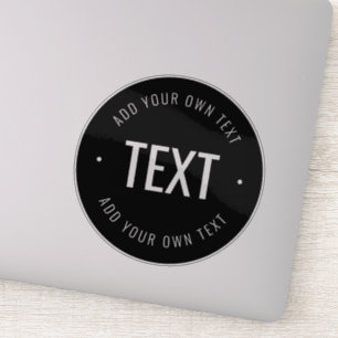 Bearbeiten von Text und Farben transparent Aufkleber