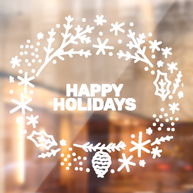 Bearbeiten von Text Winter Frame-Fenstern Fensteraufkleber (Blatt 2)