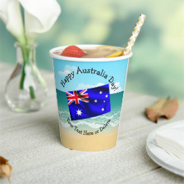 Bearbeiten von Text zum Australientag Pappbecher