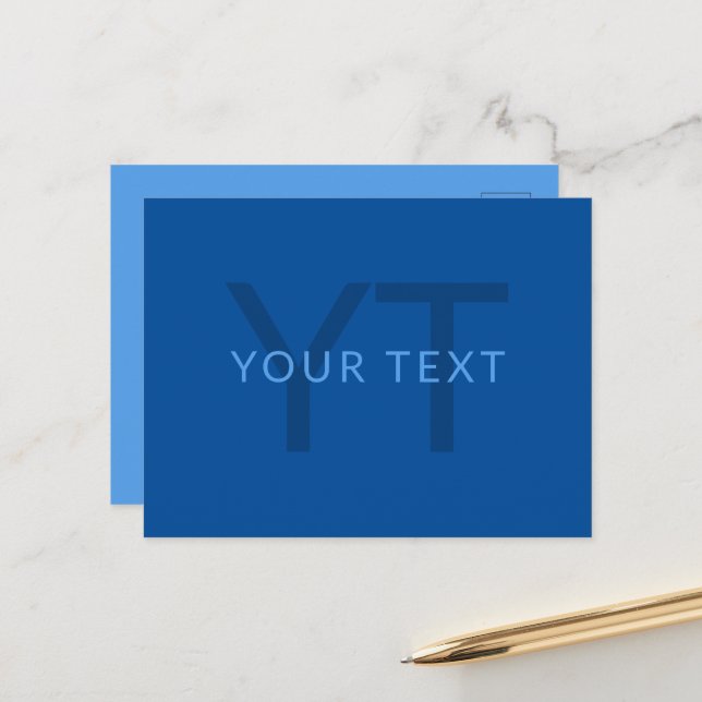 Bearbeiten von Textvorlage für Mit Monogramm Namen Postkarte (Vorderseite/Rückseite Beispiel)