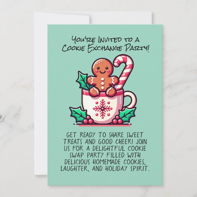 Bearbeiten von Weihnachts-Cookie Exchange-Party be Einladung (Vorderseite)