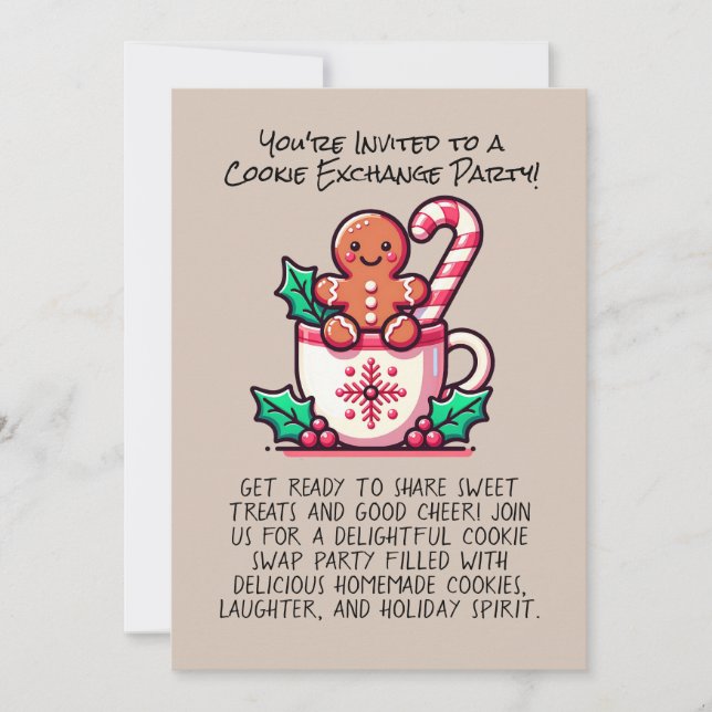 Bearbeiten von Weihnachts-Cookie Exchange-Party be Einladung (Vorderseite)