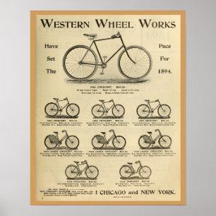 Bearbeitet Western-Rad 1894 Poster