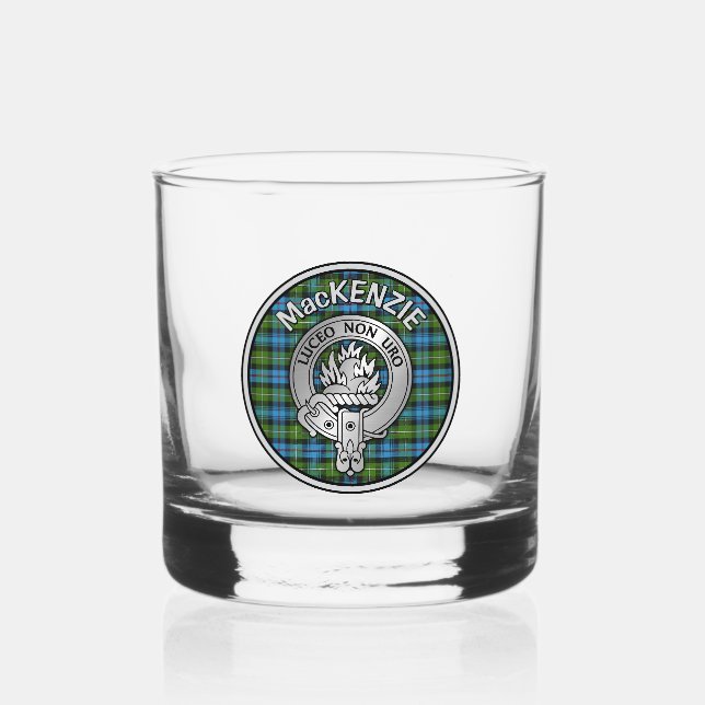 [BEARBEITUNG] Clan MacKenzie Wappen & Tartan Whiskyglas (Vorderseite)