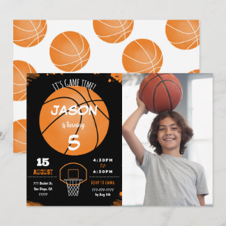 Bearbeitung des Basketball-Fotos Einladung