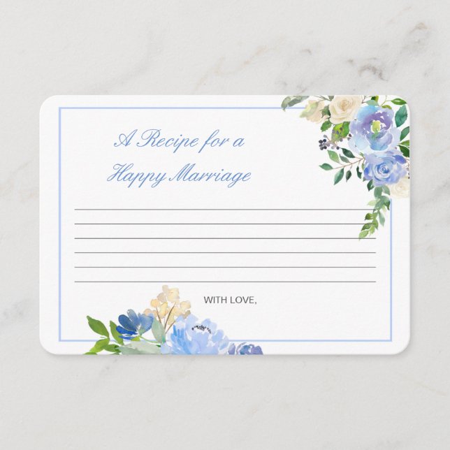Bearbeitung eines Rezeptes für eine glückliche Ehe Begleitkarte (Vorderseite)