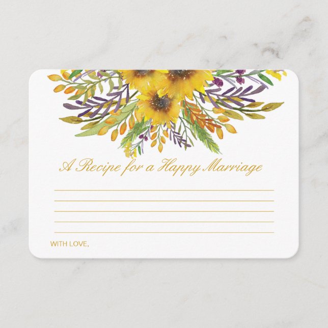 Bearbeitung eines Rezeptes für eine glückliche Ehe Begleitkarte (Vorderseite)