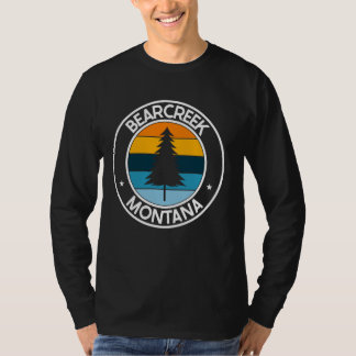 Bearcreek Montana MT USA City Pride Retro Sunset T-Shirt