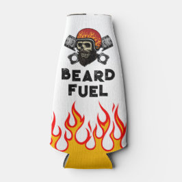 BEARD FUEL Funny Men Skull & Flames Joke Geschenk Flaschenkühler