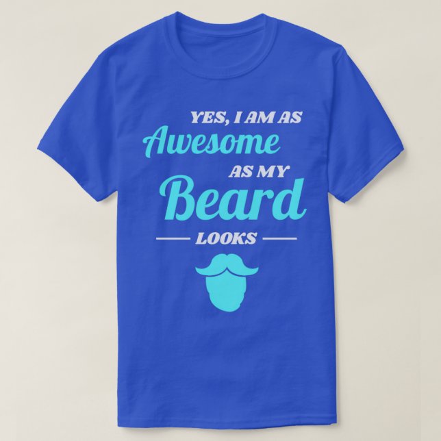 Beard Full Mustache Men Gift Classic TShirt (Design vorne)