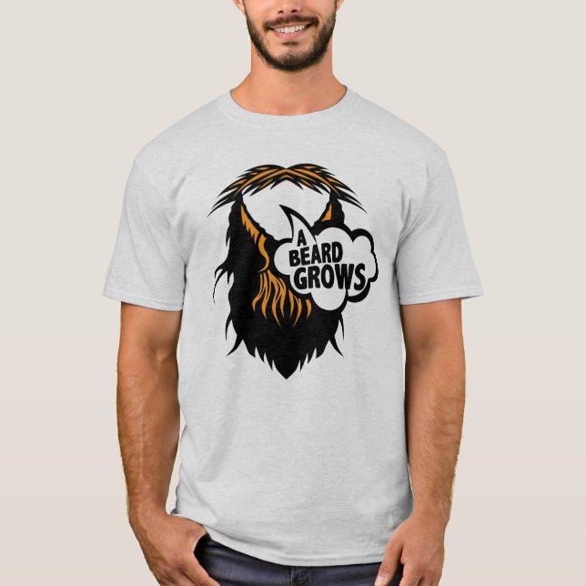 Beard-Grows-Schnurrbart-Bärtling-Zitat T-Shirt (Vorderseite)