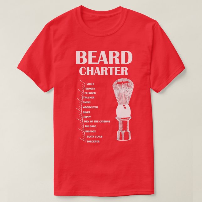 Beard Growth Chart Funny Beard Measurement 2 T-Shirt (Design vorne)