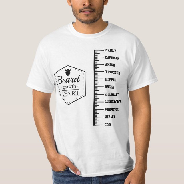 Beard Growth Chart T-Shirt (Vorderseite)
