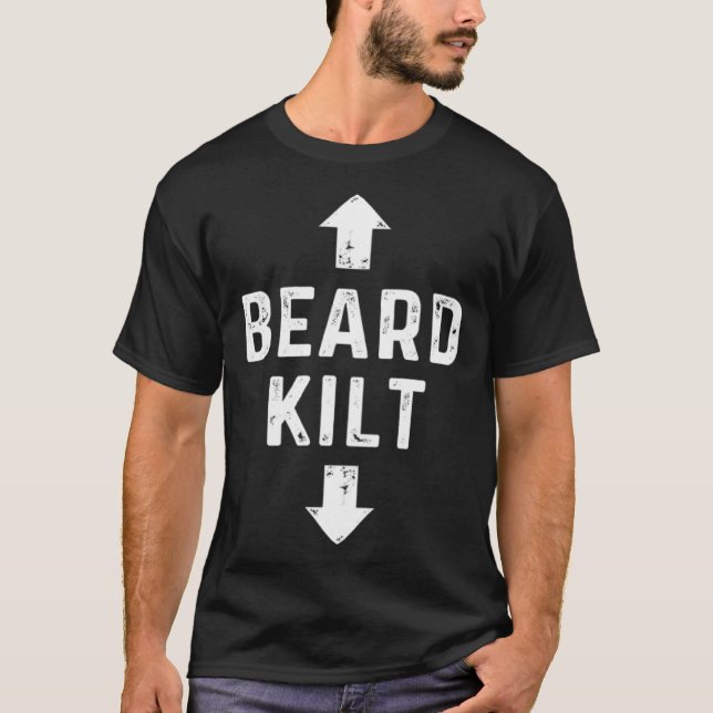 Beard Kilt Scottish T-Shirt (Vorderseite)